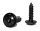 Blechschraube  Flachkopf mit Scheibe schwarz verzinkt 3,5-4,8mm DIN 7049 100 Ø3,5x16