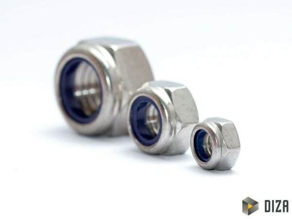 Sicherungsmuttern mit Klemmteil Feingewinde DIN 985 Edelstahl Sechskantmuttern  5 M16x1,5