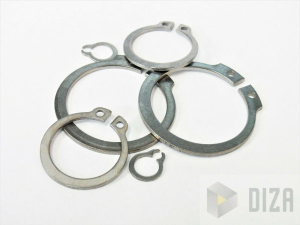 Sicherungsring DIN 471 für Wellen Federstahl 1.4122 Seegerring A2 von 3 - 100 Edelstahl V2A 6 8x0,8