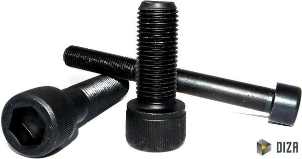 Zylinderschrauben DIN 912 Feingewinde 12.9 schwarz M8 - M16 ISO 12474 Schraube 10 M12x1,5x25