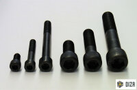 Zylinderschrauben DIN 912 Feingewinde 12.9 schwarz M8 - M16 ISO 12474 Schraube 10 M12x1,5x25