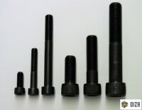 Zylinderschrauben DIN 912 Feingewinde 12.9 schwarz M8 - M16 ISO 12474 Schraube 10 M12x1,5x25