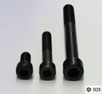 Zylinderschrauben DIN 912 Feingewinde 12.9 schwarz M8 - M16 ISO 12474 Schraube 10 M12x1,5x25