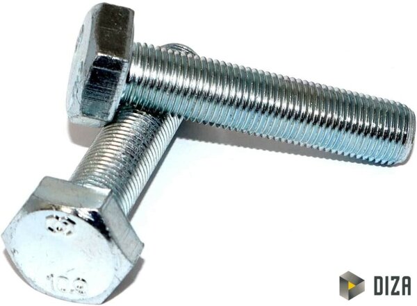 Feingewindeschraube Sechskantschraube DIN 961 10.9 verzinkt M8 M10 M12 M14 - M20 10 10x1,25x16