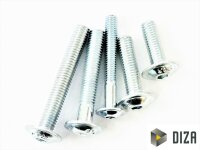 Flachkopfschrauben mit Flansch DIN 7380-2 Innensechskant Stahl gal verzinkt 10.9