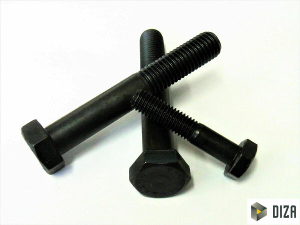 Sechskantschraube mit Schaft DIN 960 Feingewinde Stahl 10.9 Bolzen M8 - M22 2 12x1,5x120