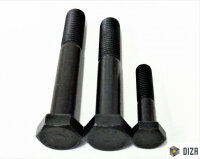 Sechskantschrauben mit Schaft DIN 931 10.9 schwarz M6 M8 M10 M12 M14 M16 -  M27 10 8x100
