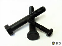 Sechskantschrauben mit Schaft DIN 931 10.9 schwarz M6 M8 M10 M12 M14 M16 -  M27 10 8x100