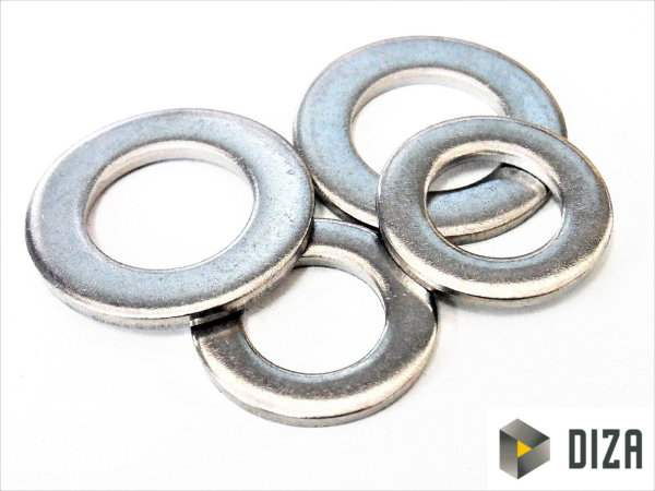 Unterlegscheiben DIN125  Edelstahl V2A  M1,6 bis M39 Scheibe Ring M1,6-M39 50 M6