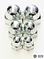 Hutmuttern DIN 1587 Stahl verzinkt M 3 - M 30 Muttern hohe Form Hut Muttern